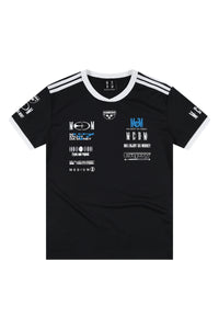 MEDM Racing Logo Print Crew Neck T-Shirt