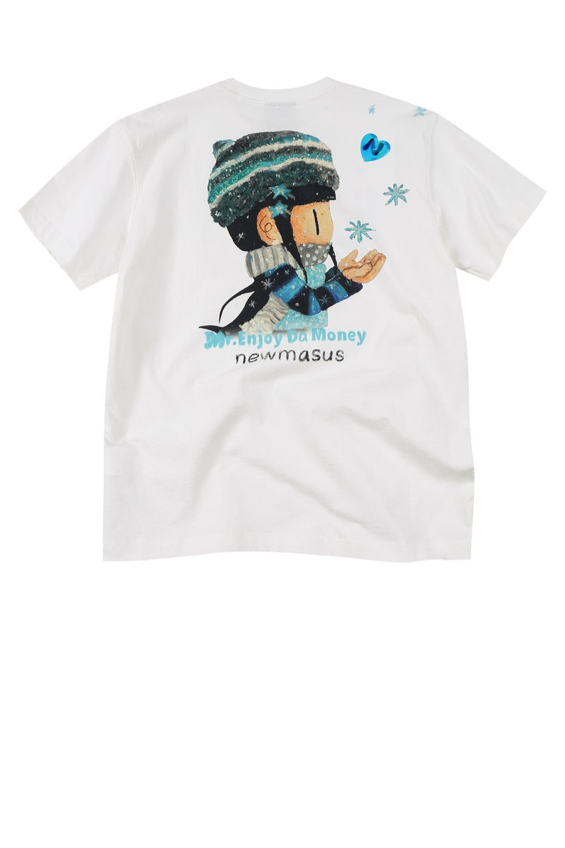 MEDM x NEWMASUS Snowflake Letter Couple Tee
