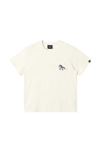 DangerousPeople｜3D Pony Embroidery Pocket Cotton T‑Shirt