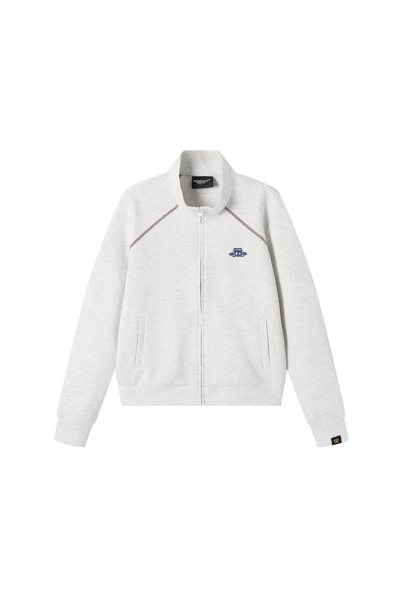 Dangerouspeople | Contrast Collar Zip Stand Collar Jacket