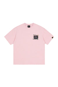 DangerousPeople DSP Mini‑D Vinyl Record Crew Neck Cotton Loose Casual T‑Shirt