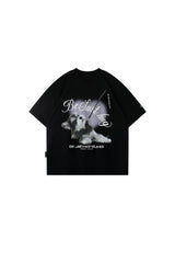 BJHG Unisex Retro Graphic‑Print Quick‑Dry Couple Short‑Sleeve Tee