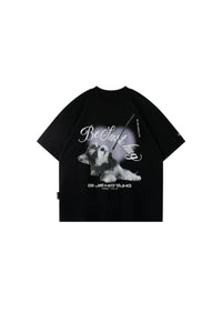 BJHG Unisex Retro Graphic‑Print Quick‑Dry Couple Short‑Sleeve Tee