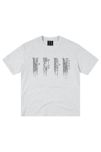 MEDM Sequin Phantom Letter Loose Crew Neck T-Shirt Unisex