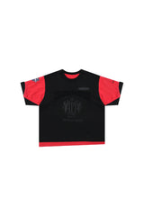 MASONPRINCE Retro Patchwork Print Color Block Tee