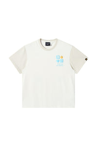 Dangerouspeople DSP Logo Small‑D Color‑Block Summer Cool‑Touch Couple Tee