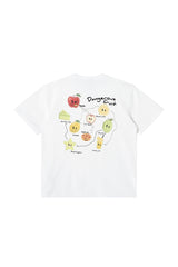 Dangerouspeople DSP Cute Mismatched Eye Fruit Print Sorona Short Sleeve Tee