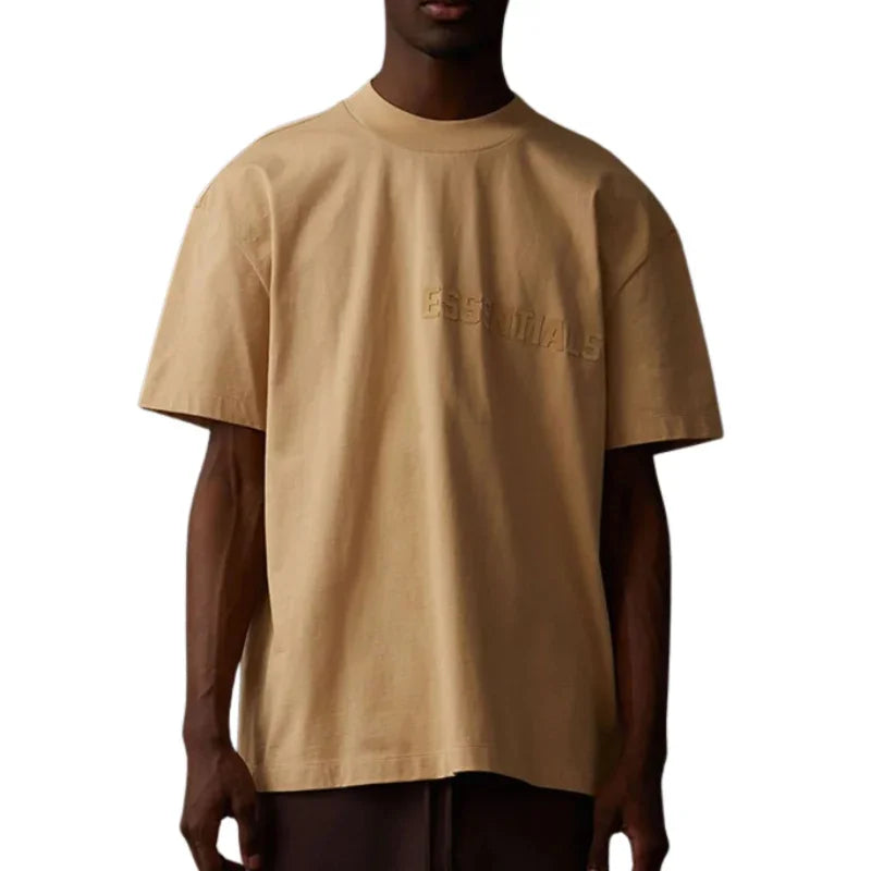 [Loose Fit] Fear Of God Essentials SS23 Rubber Embossed Tee SAND