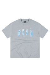 MEDM Relaxed Fit Camouflage Letter Rhinestone Streetwear Tee