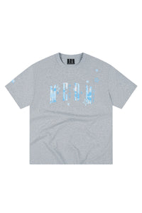 MEDM Relaxed Fit Camouflage Letter Rhinestone Streetwear Tee