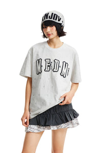 MEDM Glitter Star Double-Layer Short-Sleeve Top