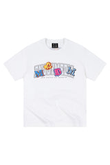 MEDM Double Color Embroidery Letter Unisex T-Shirt