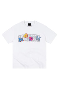 MEDM Double Color Embroidery Letter Unisex T-Shirt