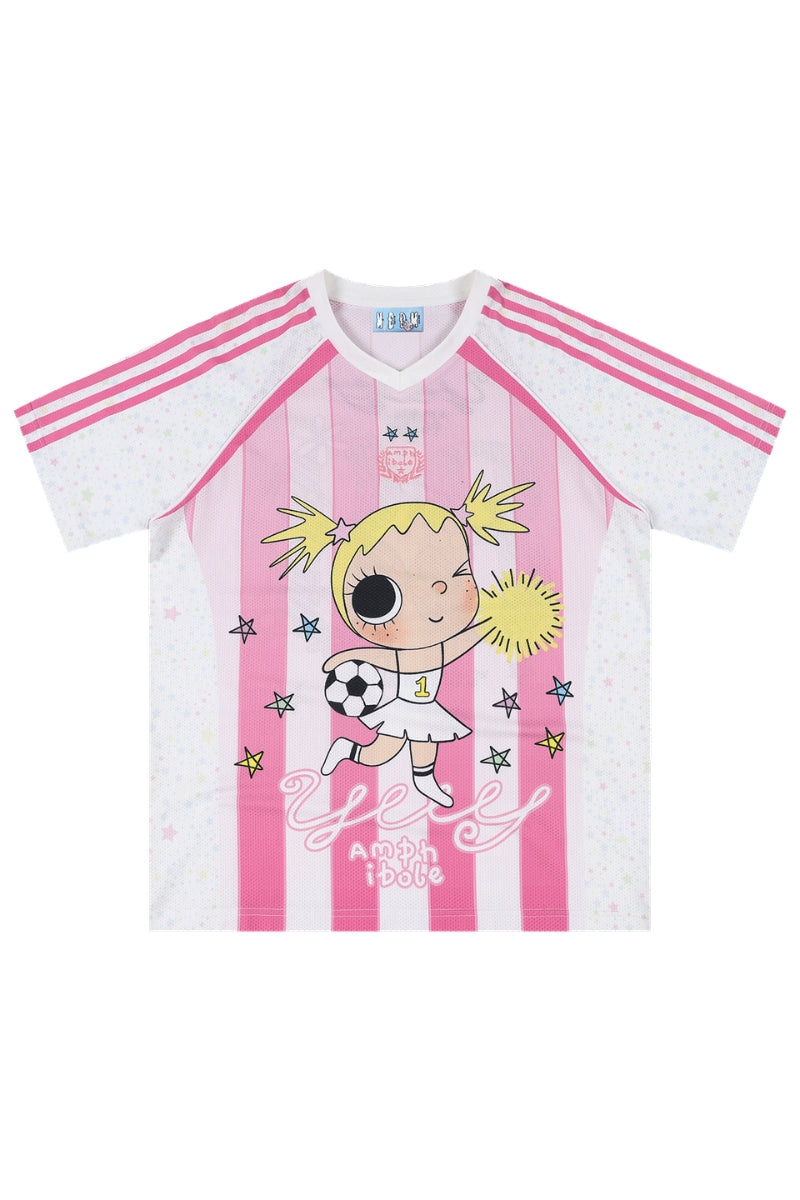MEDM x YUY Yu Collab Big Print Embroidery Casual Jersey Tee