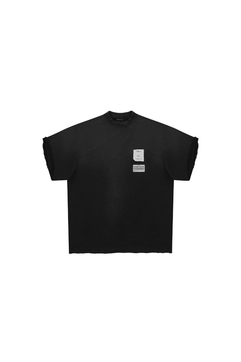 MASONPRINCE Art Stitch Irregular Distressed T-Shirt
