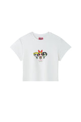 BJHG × The Powerpuff Girls Women Slim‑Fit Graphic‑Print Short‑Sleeve Tee