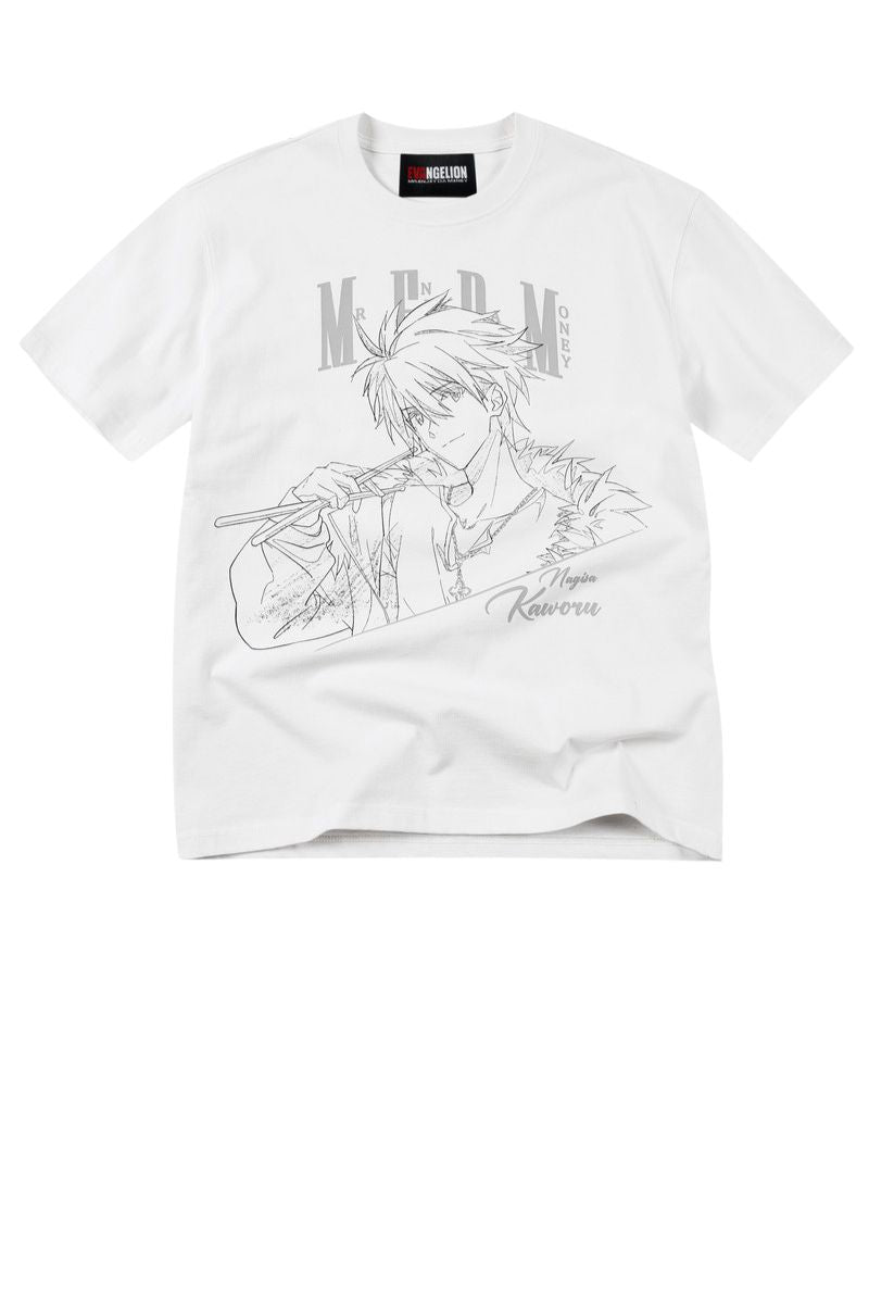 MEDM x EVA NEVER END Series T-Shirt with Half-Body Character Sketch Print