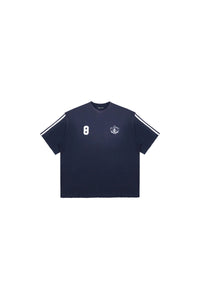 MASONPRINCE | TIME PLAYING Stripe Badge Print T-Shirt