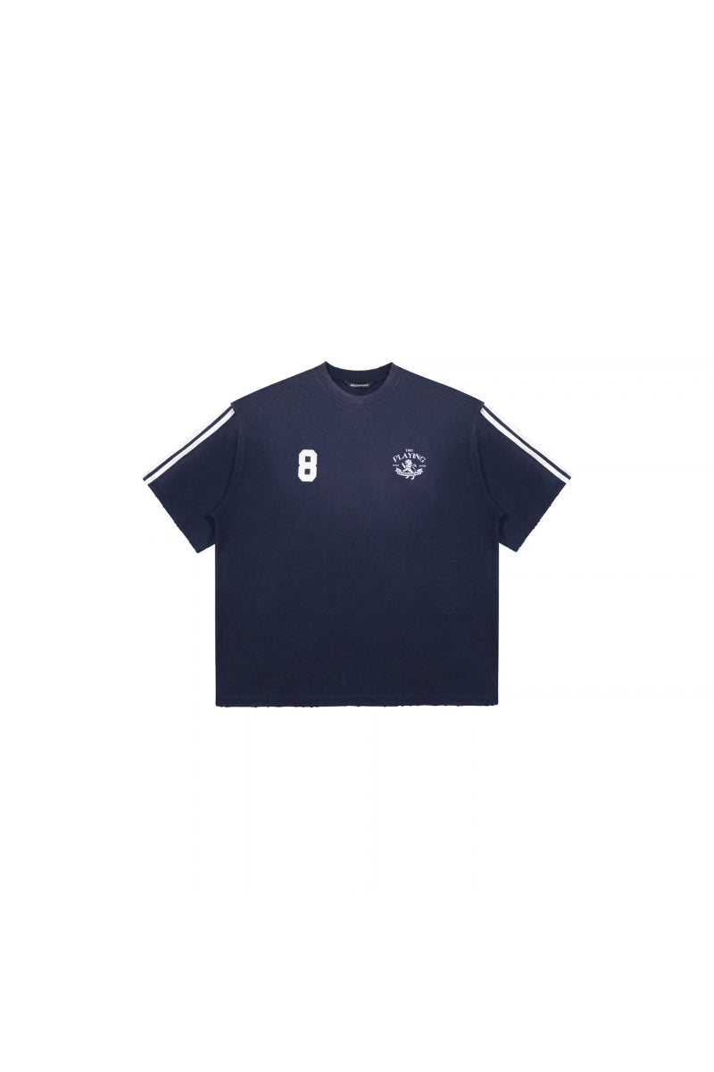 MASONPRINCE | TIME PLAYING Stripe Badge Print T-Shirt
