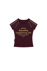 BJHG American Style Fitted Tee Women Summer New Cool‑Touch Streetwear Short Sleeve Top