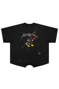 Masonprince  New Year Unfinished Parody Bear Double-Style Reversed Short-Sleeve T-Shirt
