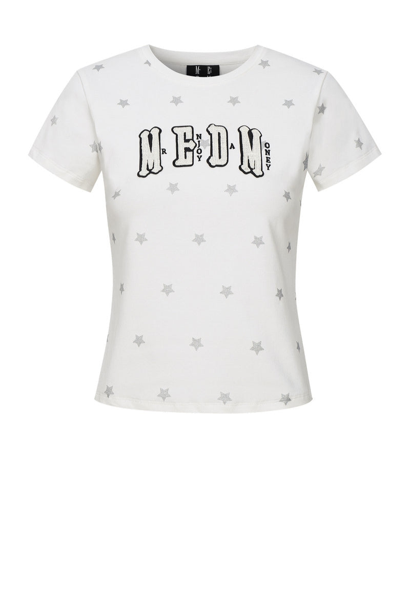 MEDM Graffiti Star Print Raglan Tee