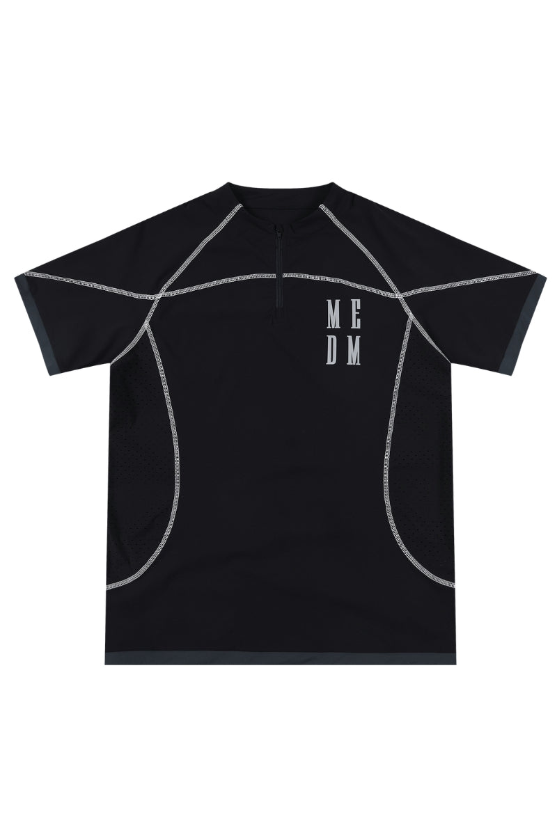 MEDM Plaid Half Zip Quick Dry Tee