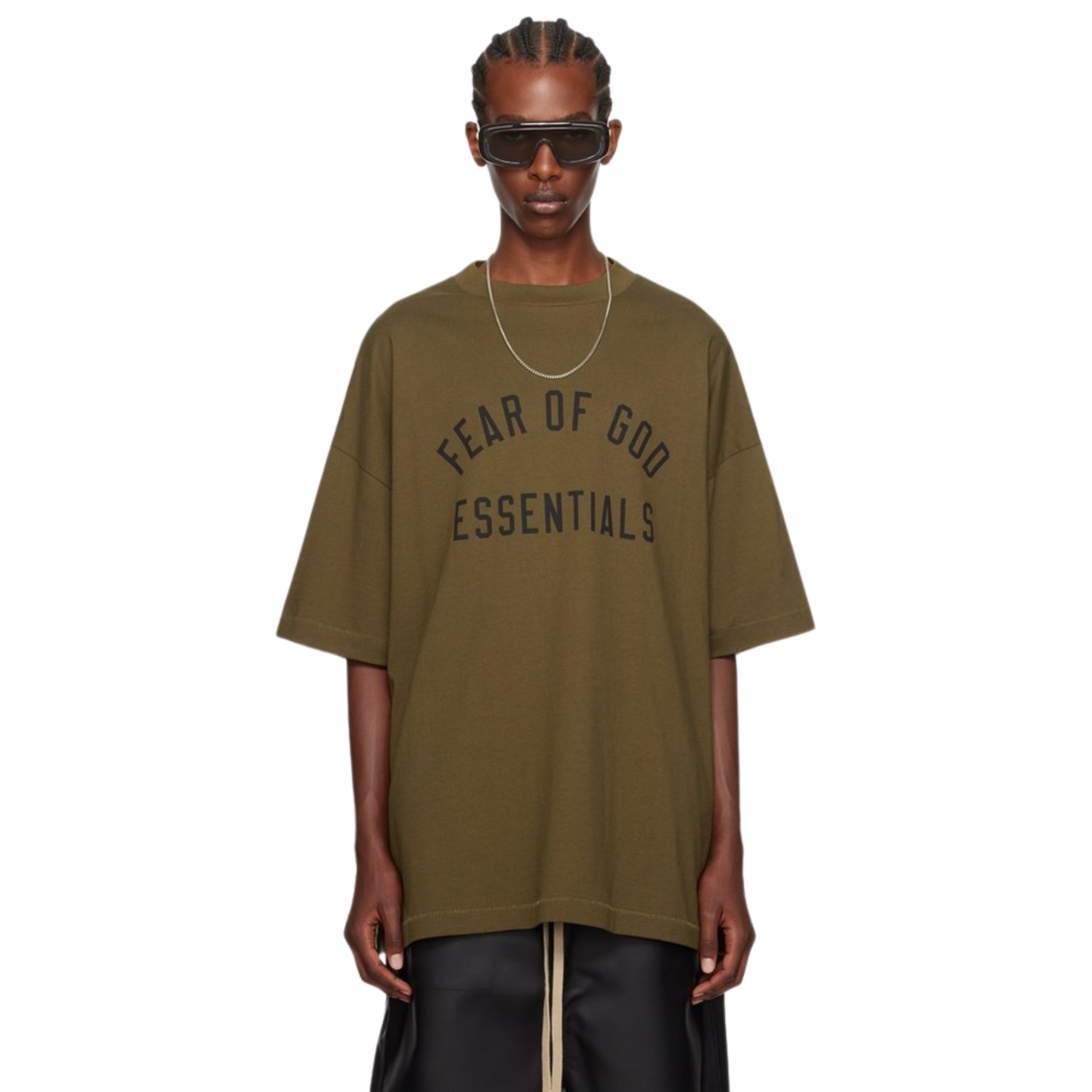 Fear Of God Essentials FW24 Jersey Crewneck Tee Olive