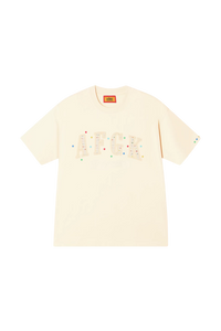 AFGK Rainbow Rhinestone Embroidery Patch Tee