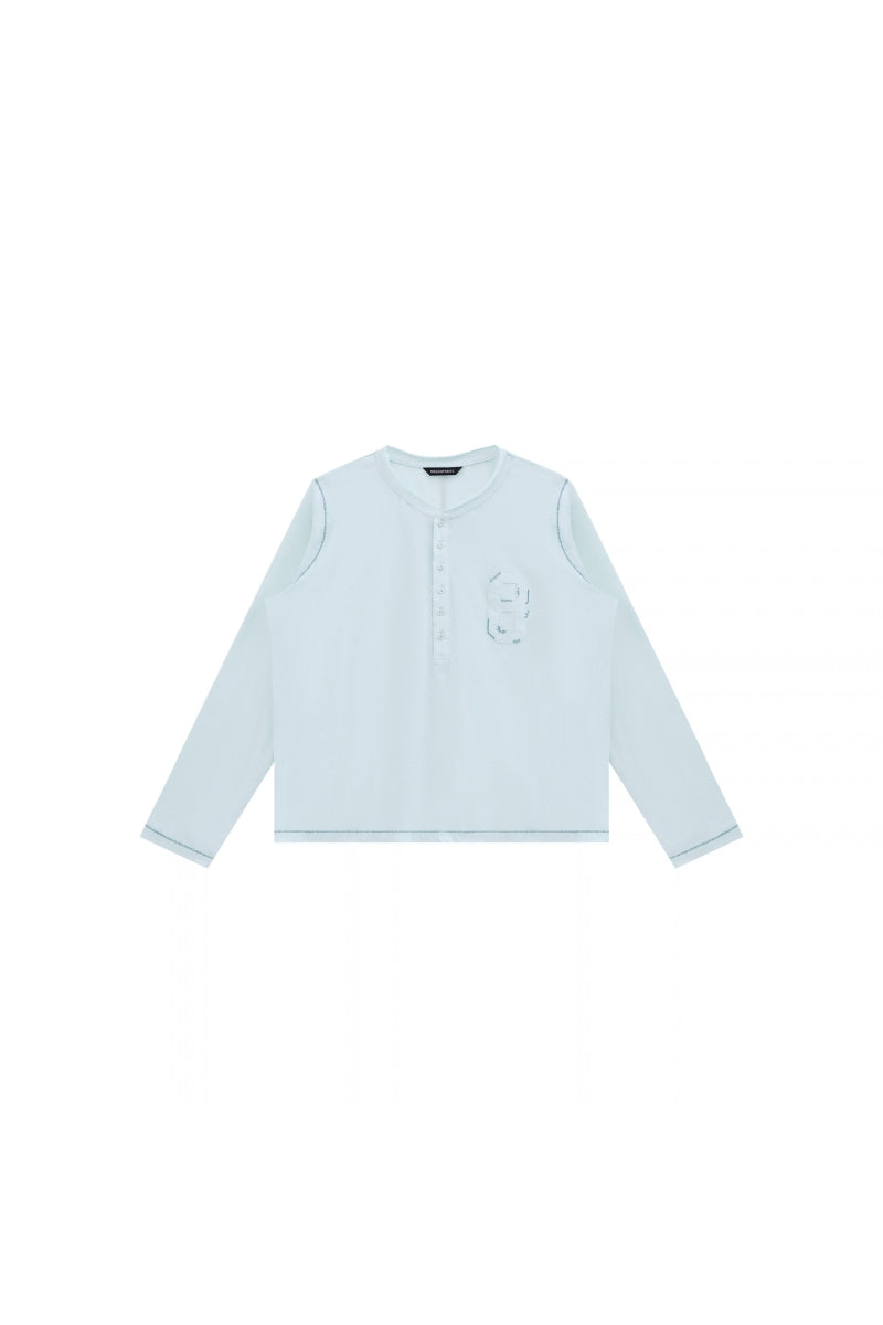 MASONPRINCE Hemp Henley Long Sleeve T-Shirt
