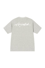 AFGK | Script Embroidery Tee, American Relaxed Unisex Loose T-Shirt