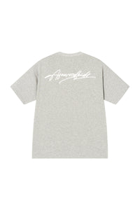 AFGK | Script Embroidery Tee, American Relaxed Unisex Loose T-Shirt