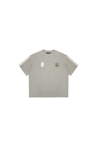 MASONPRINCE | TIME PLAYING Stripe Badge Print T-Shirt