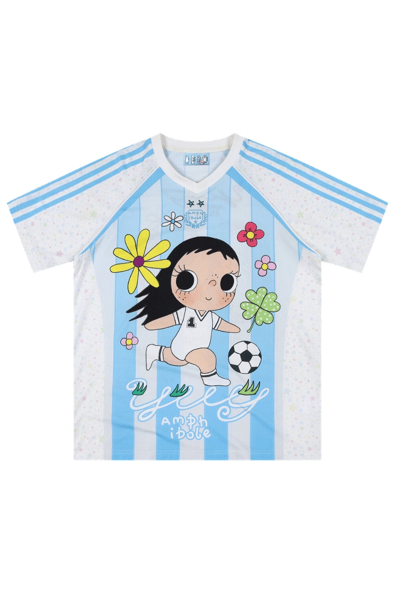 MEDM x YUY Yu Collab Big Print Embroidery Casual Jersey Tee