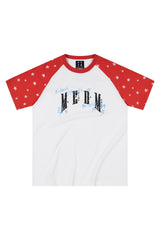 MEDM Graffiti Star Print Raglan Tee