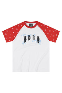 MEDM Graffiti Star Print Raglan Tee