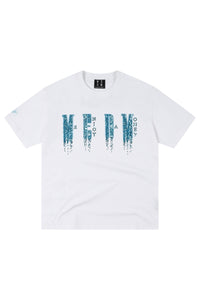 MEDM Sequin Phantom Letter Loose Crew Neck T-Shirt Unisex