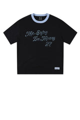 MEDM Colorful Knitted Collar T-shirt