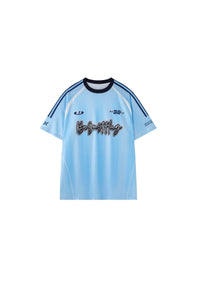BJHG Summer Couple Jersey Retro Striped Short‑Sleeve T‑Shirt American Outdoor Street Top