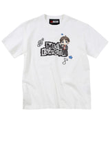 MEDM x EVA NEVER END Chibi Music Note Print Basic Crew Neck Tee