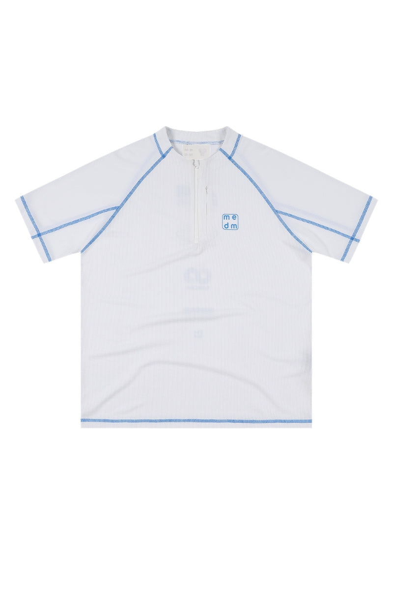 MEDM Plaid Half Zip Quick Dry Tee