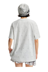 MEDM Glitter Star Double-Layer Short-Sleeve Top