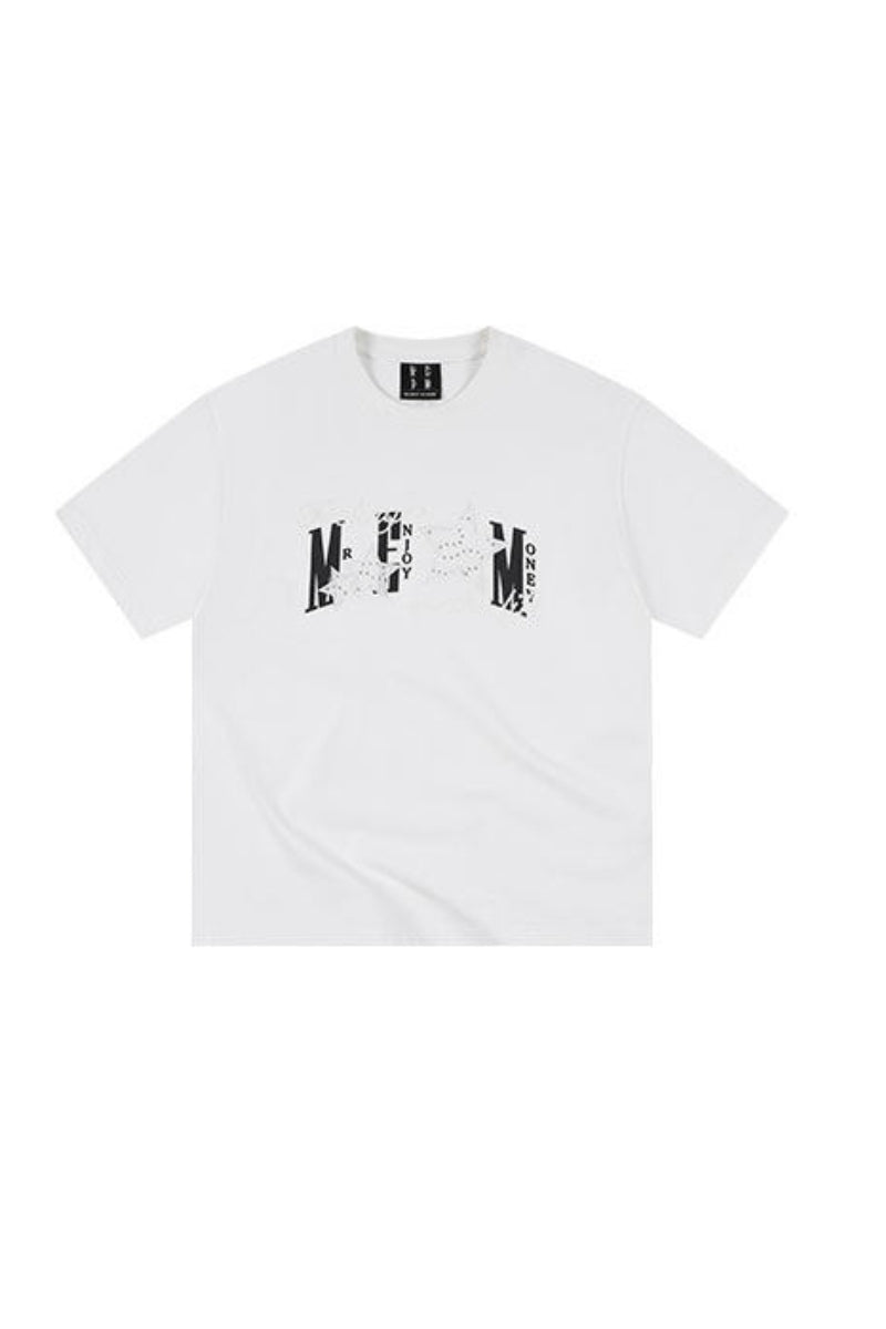 MEDM Star Patch Print Cotton Couple Tee