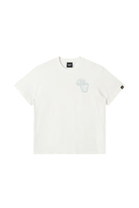 DangerousPeople｜Glow‑in‑the‑Dark Crown D‑Logo Print Cotton T‑Shirt