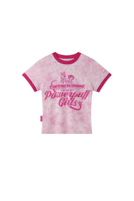 BJHG X Powerpuff Girls Fitted Crop Tee Women Summer Short Sleeve Top