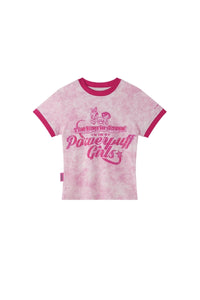 BJHG X Powerpuff Girls Fitted Crop Tee Women Summer Short Sleeve Top