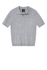 MEDM Quiet Luxury Knit Relaxed Unisex Short Sleeve Polo Shirt