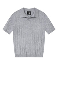 MEDM Quiet Luxury Knit Relaxed Unisex Short Sleeve Polo Shirt