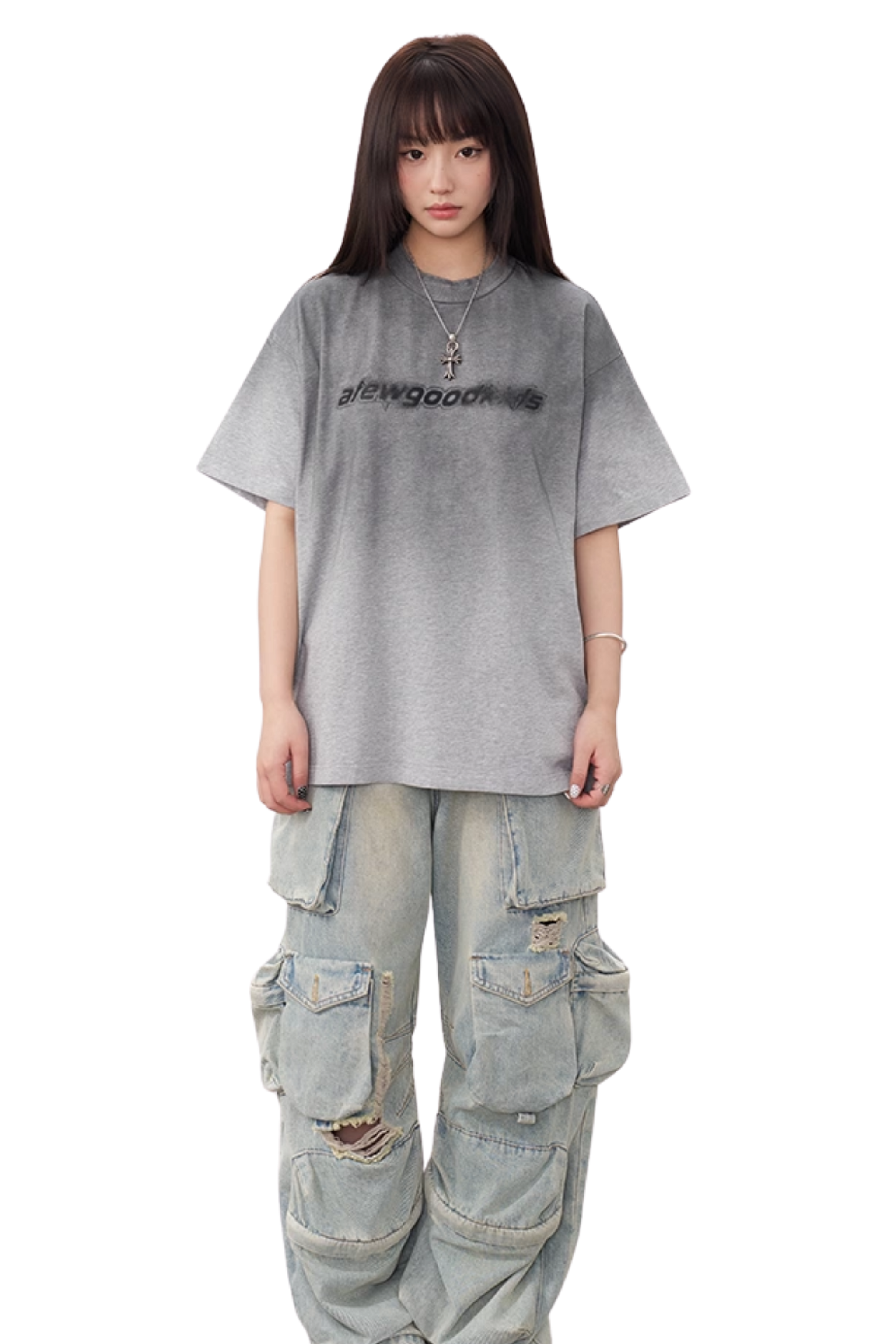 AFGK SS25 Gradient Washed Print Tee