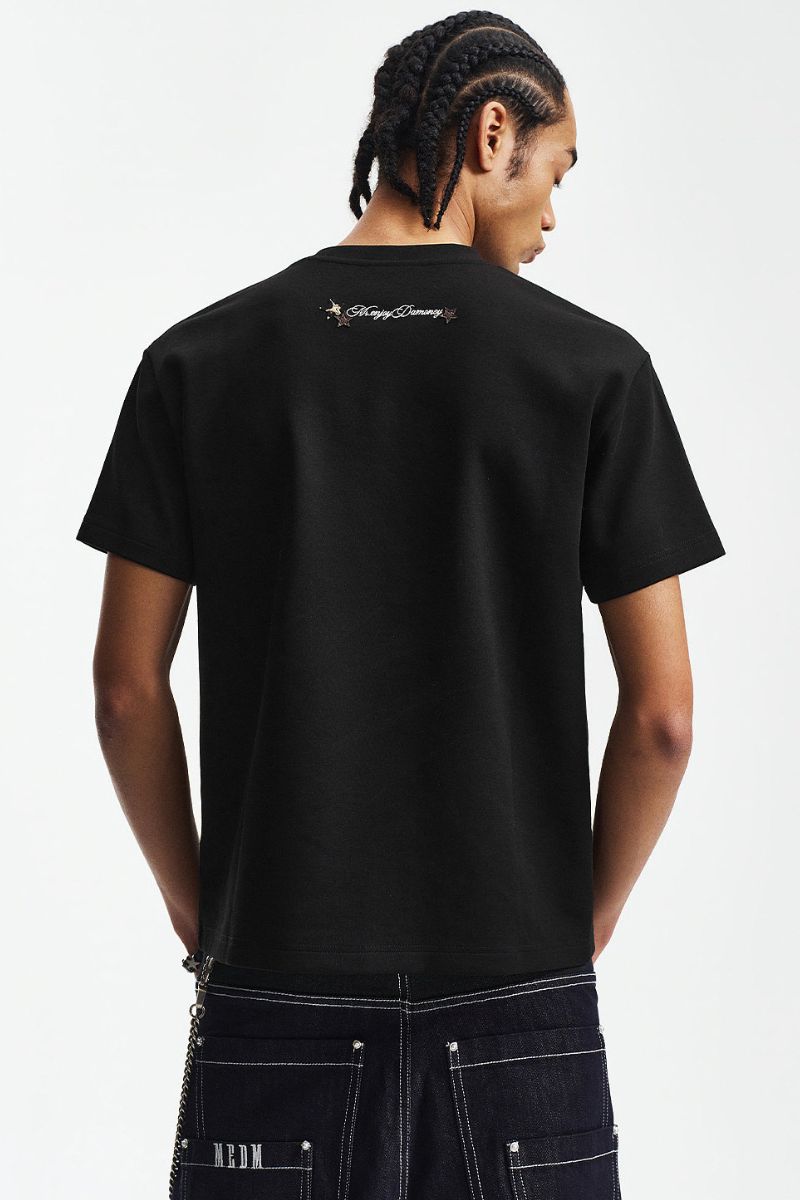 MEDM Jelly Air Cotton Double-Layer Leather Small Four-Character Short Sleeve